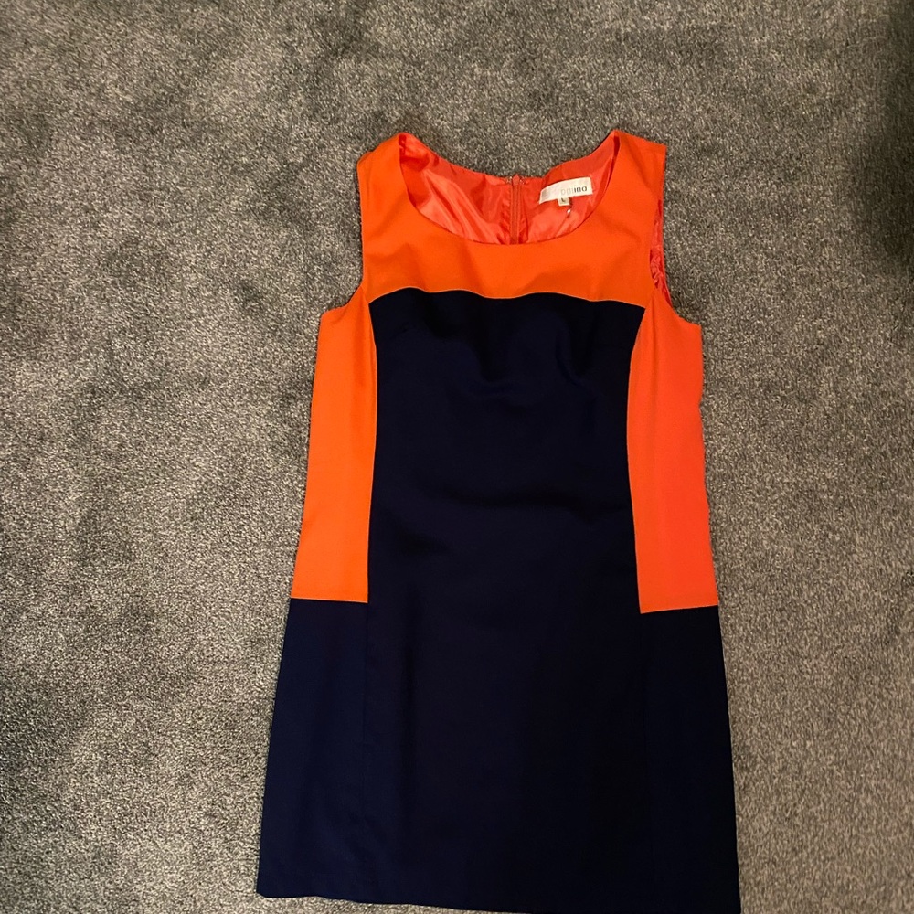 Navy and Orange Dress